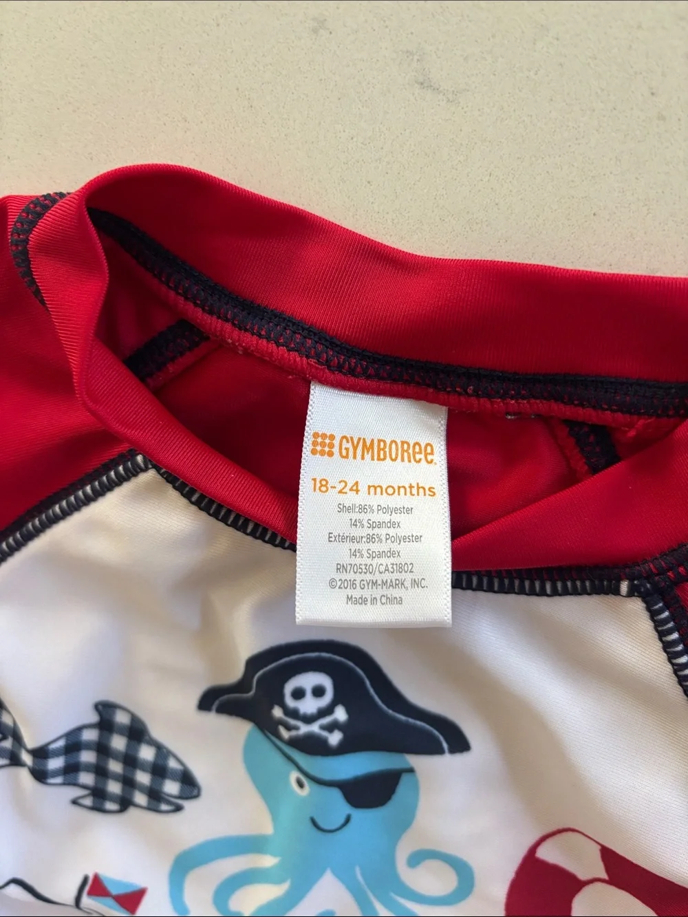 Gymboree Lot of 3 Boys 18-24 Months Plaid Swim Trunks and 2 Rashguards